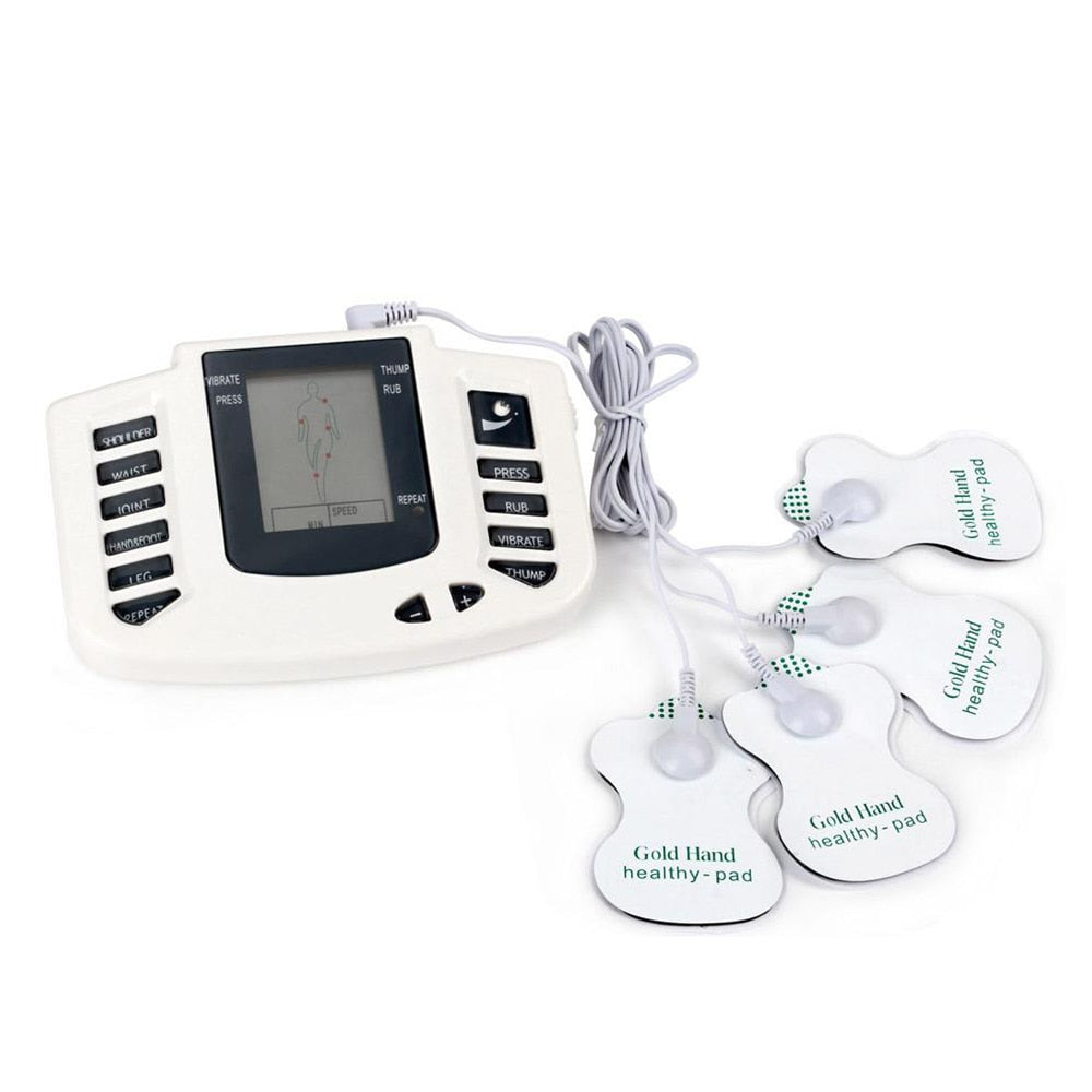 TENS 16 Pads Massage Unit Muscle Stimulator, Full Body Electric Pulse  Acupuncture EMS Massager, Healthy Livin' Solutions