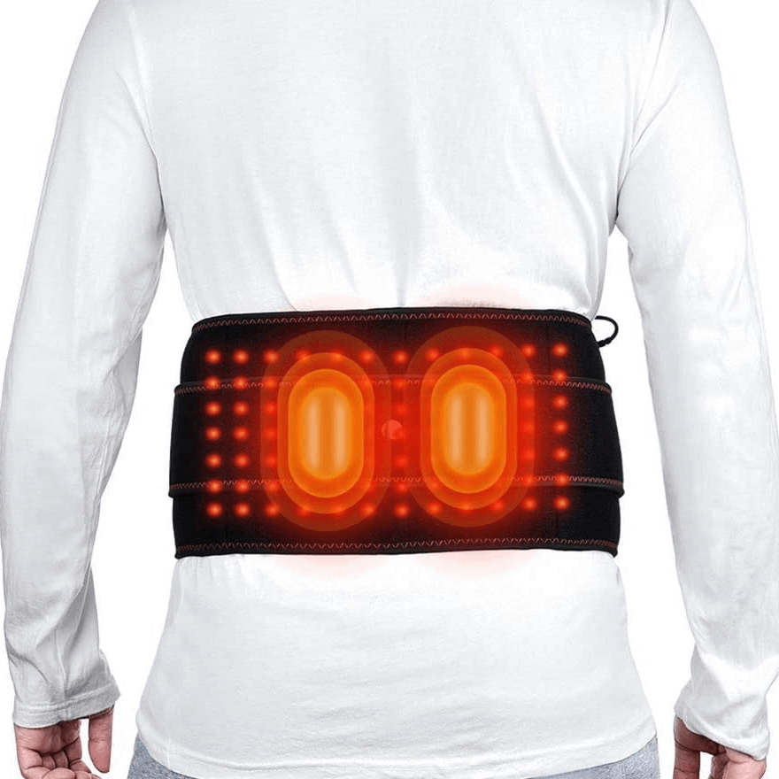 LED Heated Back Brace  Belt Support Lumbar Traction Relief – Healthy  Livin' Solutions