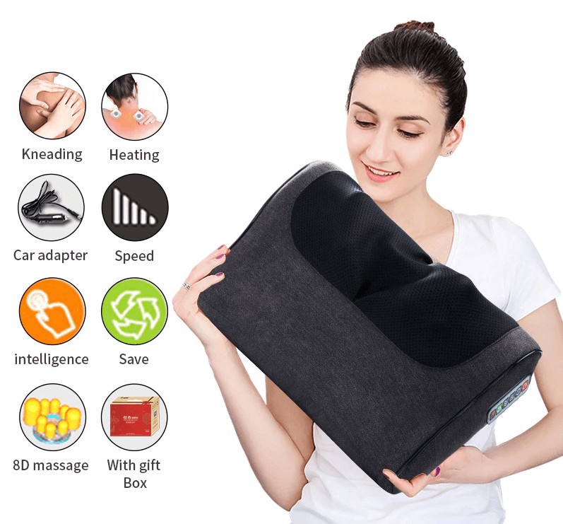 Infrared Rotating Head and Neck Massager Pillow – Healthy Livin' Solutions