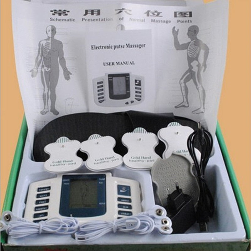 TENS 16 Pads Massage Unit Muscle Stimulator, Full Body Electric Pulse  Acupuncture EMS Massager, Healthy Livin' Solutions