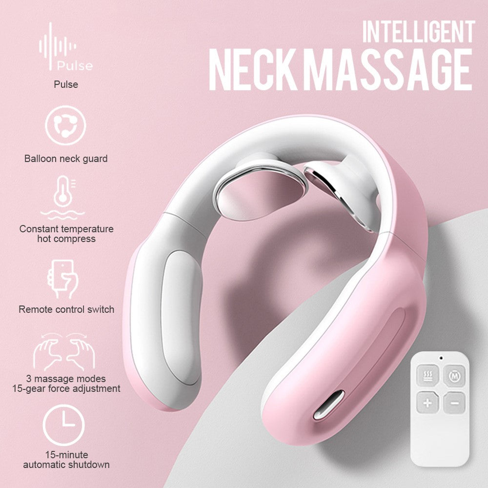 Micro-current Cervical Spine Massager Electric Neck Massager Smart TENS+EMS  Portable Hot Compress Shoulder and Neck Massager - AliExpress