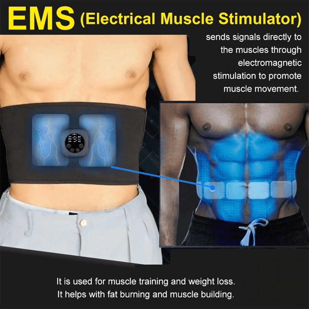 Electric Muscle Stimulator Abs Muscle Stimulator  EMS Abs Toning Belt –  Healthy Livin' Solutions
